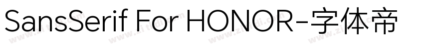 SansSerif For HONOR字体转换
